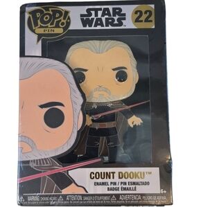 Funko × Star Wars POP PIN Count Dooku Enamel Pin with  and Brown